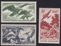 1947 GUYANE FRANCAISE - Yvert PA N. 35/37 Fauna MNH/** - Other & Unclassified