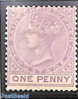 Saint Kitts/Nevis 1882 1d, WM CA-Crown, Perf. 14, Unused, Unused (hinged) - Sonstige & Ohne Zuordnung