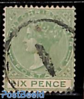 Saint Kitts/Nevis 1870 6d, WM CC-Crown, Perf. 14, Used, Used Stamps - Autres & Non Classés