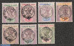 Leeward Islands 1897 Victoria Diamond Jubilee 7v, Shortset, Unused (hinged), History - Kings & Queens (Royalty) - Familias Reales