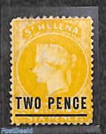 Saint Helena 1864 TWO PENCE Perf. 12.5, WM CC-Crown, Stamp Out Of Set, Unused (hinged) - Sint-Helena