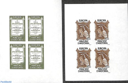 Andorra, French Post 1985 Europa, Music 2v, Imperforated Blocks M/s With 4 Stamps, Mint NH, History - Performance Art .. - Ongebruikt