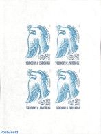 Andorra, French Post 1986 Int Year Of Peace 1v, Imperforated Block M/s With 4 Stamps, Mint NH, History - Nature - Peac.. - Ungebraucht