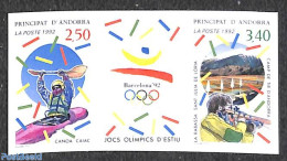 Andorra, French Post 1992 Olympic Games 2v+tab [:T:], Imperforated, Mint NH, Sport - Kayaks & Rowing - Olympic Games -.. - Nuevos