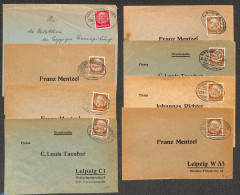 Germany, Empire 1927 Lot With 8 Covers Railway Cancellations, Bahnpost, Postal History - Storia Postale