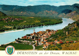 73353884 Duernstein Wachau Fliegeraufnahme Mit Pfarrkirche Maria Himmelfahrt Due - Otros & Sin Clasificación