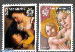 San Marino 2021 Christmas 2v, Mint NH, Religion - Christmas - Unused Stamps