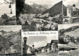 73353834 St Anton Arlberg Seilbahn Panorama Kirche Ortspartie St Anton Arlberg - Autres & Non Classés