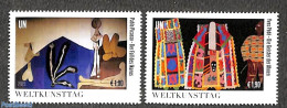 United Nations, Vienna 2023 World Art Day 2v, Mint NH, Art - Modern Art (1850-present) - Paintings - Sonstige & Ohne Zuordnung