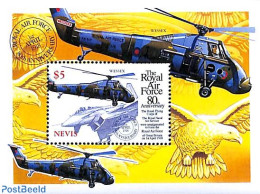 Nevis 1998 RAF, Wessex Helicopter S/s, Mint NH, Transport - Helicopters - Aircraft & Aviation - Helicópteros