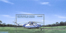 Guinea, Republic 1998 Miles Mi-25 Helicopter S/s, Mint NH, Transport - Helicopters - Helicopters