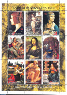 Guinea, Republic 1998 Leonardo Da Vinci Paintings 9v M/s, Mint NH, Art - Leonardo Da Vinci - Paintings - Andere & Zonder Classificatie