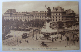 FRANCE - PARIS - Caserne Du Château-d'Eau Et Statue De La République - 1908 - Andere Monumenten, Gebouwen