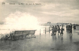 73342341 Ostende Oostende La Mer Un Jour De Tempête Brandung  - Oostende