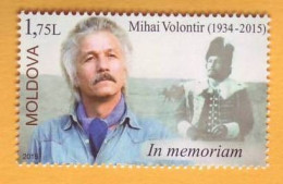 2015 Moldova  Mihai Volontir. Moldavian Soviet Film And Theater Actor. People's Artist. Bessarabia. Romania 1v Mint - Moldova