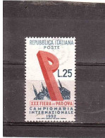 1952 L.25 FIERA DI PADOVA - 1946-60: Mint/hinged