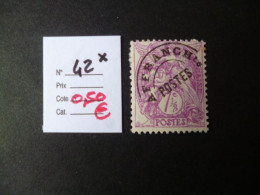 Timbre France Neuf * Préoblitéré N° 42 Cote 0,50 € - 1893-1947