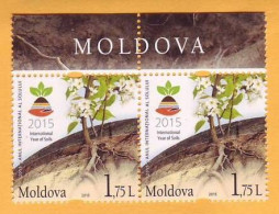 2015 Moldova Moldavie Moldau  The United Nations. International Year Of Light And Soil 2v Mint - Moldavië