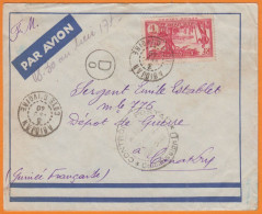 F.M. Militaria Lettre De ABIDJAN Le 3 Fev 1940 En F.M. Avec " CONTROLE " Pour CONAKRY Guinée Française Pour Un Sergent - Guerra Del 1939-45