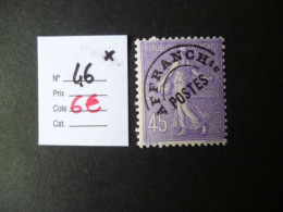 Timbre France Neuf * Préoblitéré N° 46 Cote 6 € - 1893-1947