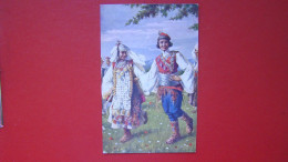 V.Maneghello-Dincic:Narodno Kolo (Vrlika),Dalmacija.National Costume. - Croatia