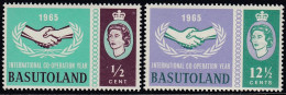 Basutoland 1965 - International Co-operation Year - Mi 97-98 ** MNH - 1965-1966 Self Government