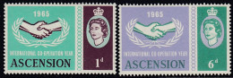 Ascension 1965 - International Co-operation Year - Mi 94-95 ** MNH - Ascension (Ile De L')