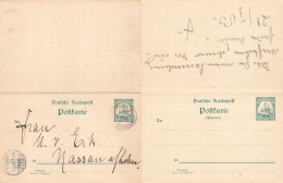 Colonie Allemande Deutsch New Guinea Double Entier Postal Ganzsache Nouvelle Guinée Cachet Friedrich Wilhelmshafen - Nueva Guinea Alemana