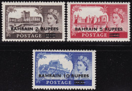 1955-60 BAHRAIN - Stanley Gibbons N. 94/96 Castles Set Of 3 MNH** - Andere & Zonder Classificatie