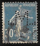 1 04	02	21	N°	192	Perforé	-	M 7	-	SOCIETE DES MINES DE LENS - Used Stamps