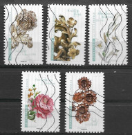 France 2017 Oblitéré Autoadhéifs  N° 1412 - 1414 - 1415 - 1416 - 1417   "   Fleurs  &  Métiers D'art  " - Used Stamps