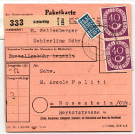 BRD 133 Auf Paketkarte Als Mehrfachfrankatur, Portogerecht #HW992 - Altri & Non Classificati