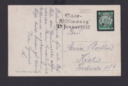 Hannover Niedersachsen Deutsches Reich Drittes Reich Karte Anlass SST Saar - Storia Postale