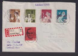 Bund Berlin R MIF Hilfswerk 193-196 Brief Mettlach Saar Nach Kiel Pries 14.3.61 - Storia Postale