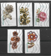 France 2017 Oblitéré Autoadhéifs  N° 1412  - 1414 - 1416 - 1417 - 1421   "   Fleurs  &  Métiers D'art  " - Used Stamps