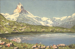 11742915 Zermatt VS Riffelsee Mit Matterhorn  - Autres & Non Classés