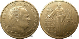 Monaco - Principauté - Rainier III - 20 Centimes 1962 - SUP/AU55 - Mon6601 - 1960-2001 Francos Nuevos