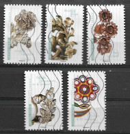 France 2017 Oblitéré Autoadhéifs  N° 1412  - 1414 - 1417 - 1420  - 1421  "   Fleurs  &  Métiers D'art  " - Used Stamps