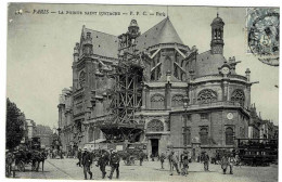 PARIS La Pointe Saint-Eustache échafaudage, Travaux - Kirchen