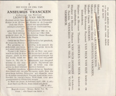 Rijkswachter, Anselmus Vranken, Van Neck, Olmen, AAlst, 1949, - Images Religieuses