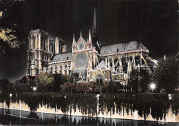 75-PARIS NOTRE DAME LA NUIT-N°T1064-B/0377 - Notre Dame De Paris