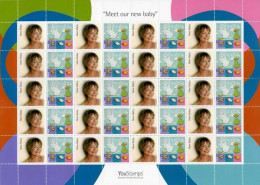 2007 Gibraltar - YouStamps© Stamp Sheet - Personalised "Meet Our New Baby" : 20 X E- MNH - Gibilterra