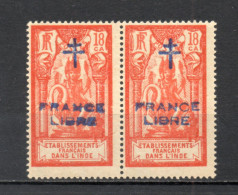 INDE N° 181 EN PAIRE NEUF SANS CHARNIERE COTE 5.00€   DIEU BRAHMA - Unused Stamps