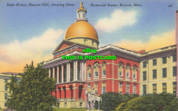 R617583 State House. Beacon Hill Showing Shaw. Memorial Statue. Boston. Mass. 4N - Mundo
