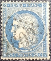 N°60A. Cérès 25c Bleu. Oblitéré Losange G.C. N°2602 Nantes - 1871-1875 Ceres