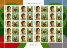 2007 Gibraltar - YouStamps© Stamp Sheet - Personalised "Making A Commitment" : 20 X E- MNH - Gibilterra