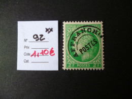 Timbre France Neuf ** Préoblitéré N° 92 Cote 1,10 € - 1893-1947