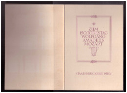 Dt- Reich (024155) Propaganda Gedenkblatt Zum 150. Todestag Wolggang Amadeus Mozart Mit Eingeklebter Marke - Storia Postale