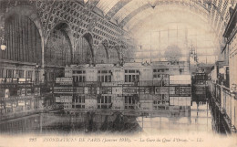 75-PARIS INONDATIONS LA GARE DU QUAI D ORSAY-N°T1066-F/0369 - De Overstroming Van 1910