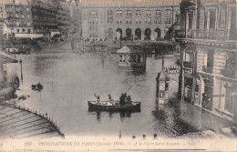 75-PARIS INONDATIONS LA GARE SAINT LAZARE-N°T1066-F/0371 - Inondations De 1910
